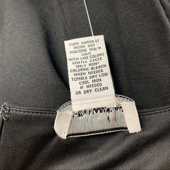 Carmen Marc Valvo NWT Fringe Black Sheath Dress 8 Rayon Nylon Spandex Lined - Picture 5 of 5